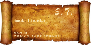 Smuk Tivadar névjegykártya